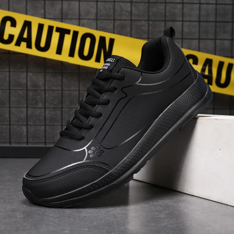 Men's Casual Sports Shoes Leather Waterproof Anti-slip Cushioning Basketball Outdoor Lightweight Breathable Men's Sports Shoes