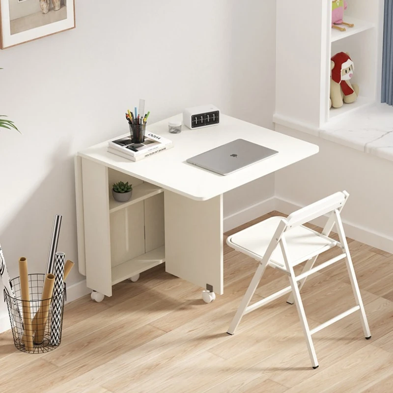 Household simple dining table multi-functional movable convenient Folding table with 4 chairs mesa comedor Kitchen furniture