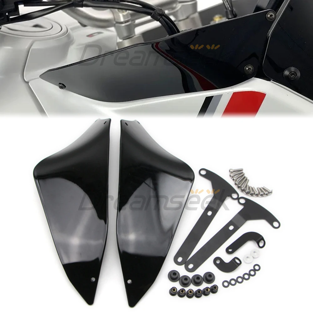 Air Deflector Side Wings Windshield for Ducati DesertX 2022 2023 2024 Black Fairing Spoiler Motorcycle Wind Windscreen Bracket