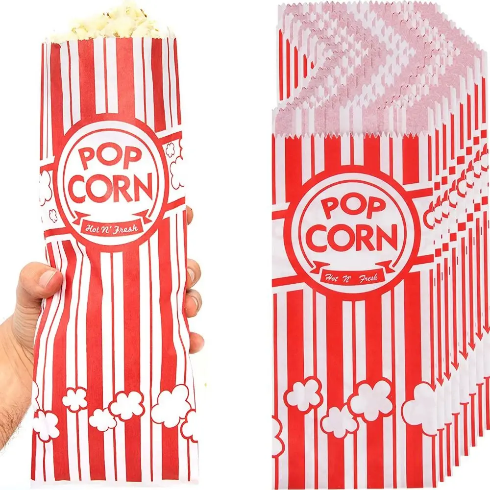Leak-proof Grease Resistant Pointed Bottom Tear Resistance Popcorn Bags Potato Chips Boxs Popcorn Sleeve Popcorn Container