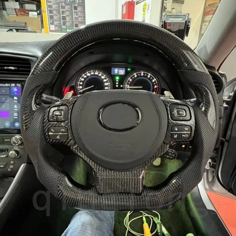 

For Lexus CT/ES200/NX steering wheel, carbon fiber modified to/GSF/RX sport flat bottomed with heated paddles (handle)