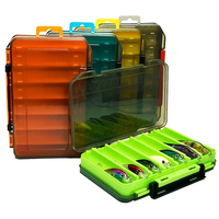 New Double-Sided Fishing Tackle Box Organizer, Large and Small, Fishing Accessories Storage Case for Lures, Hooks, Lure Tools