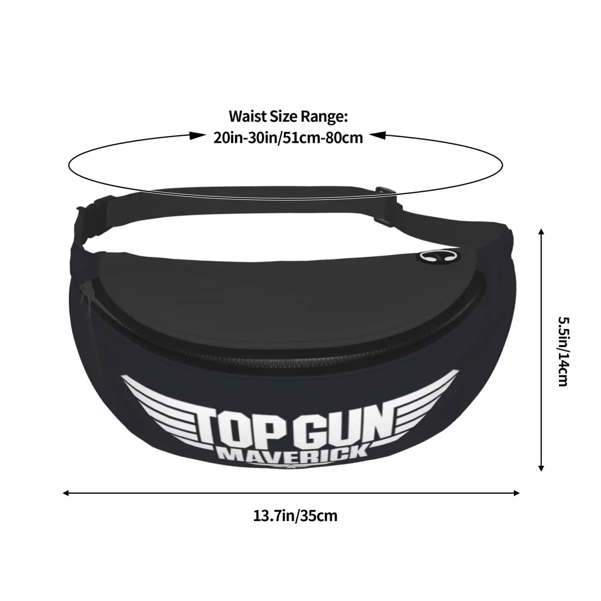 Personalized Top Gun Maverick Fanny Pack for Men Women Tom Cruise Movie Crossbody Waist Bag Cycling Camping Phone Money Pouch