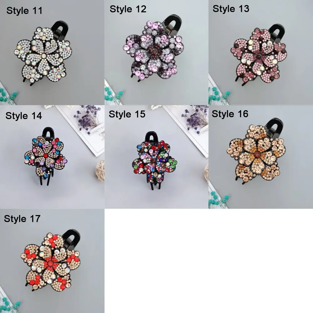 Flexible Butterfly&Flower shape Crystal Rhinestone Hairpin Barrette Hair Clips Styling Tools