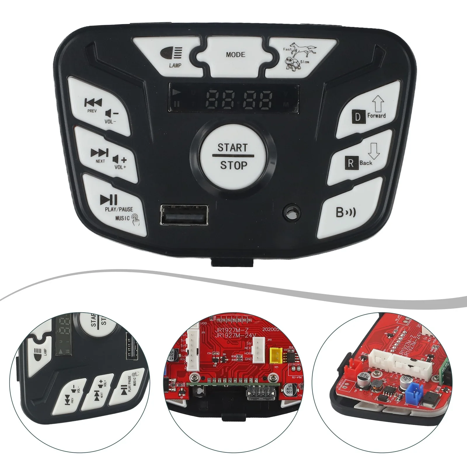 ركوب كيدي على وحدة التحكم في السيارة مصممة لتوفير وظائف متعددة بما في ذلك رواية القصص وتشغيل الموسيقى