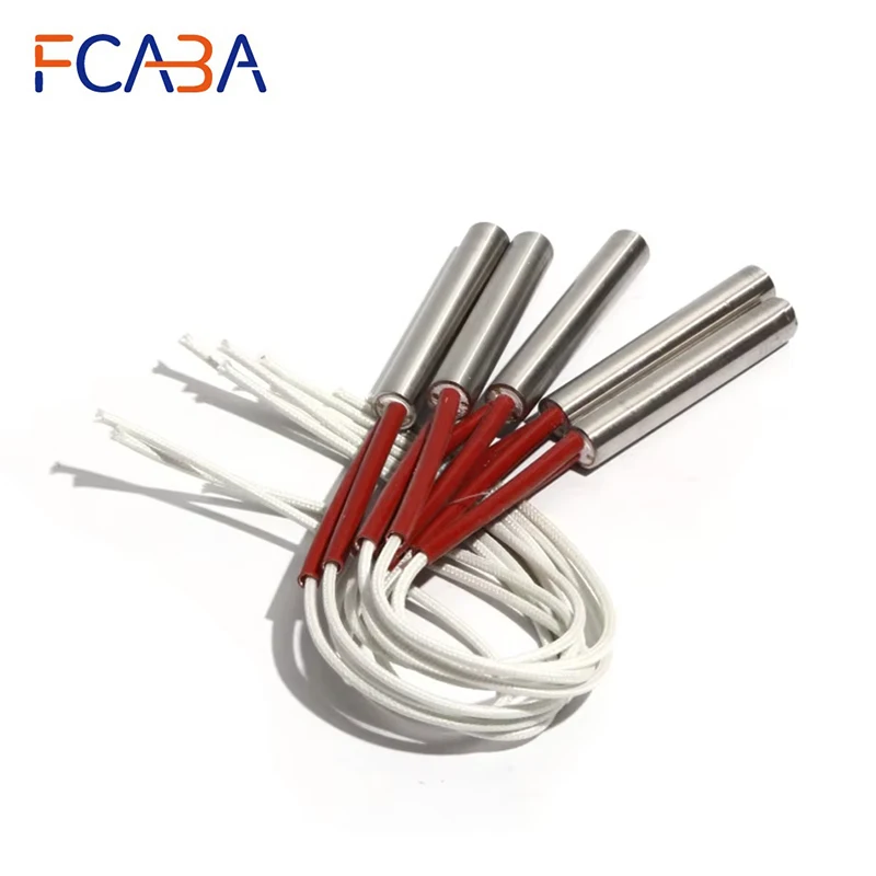 

5PCS 14mm Diameter 98~115mm Length Single Head Dual Heating Tube 420/430/460/480/500W Cartridge Heater 304SUS Resistance Element