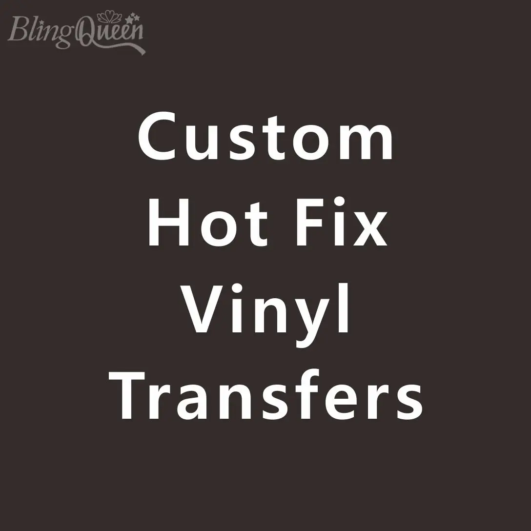 

36PCS/LOT BlingQueen Custom Hot Fix Heat Transfers Vinyl Iron On Patches for Clothes Korean Quality