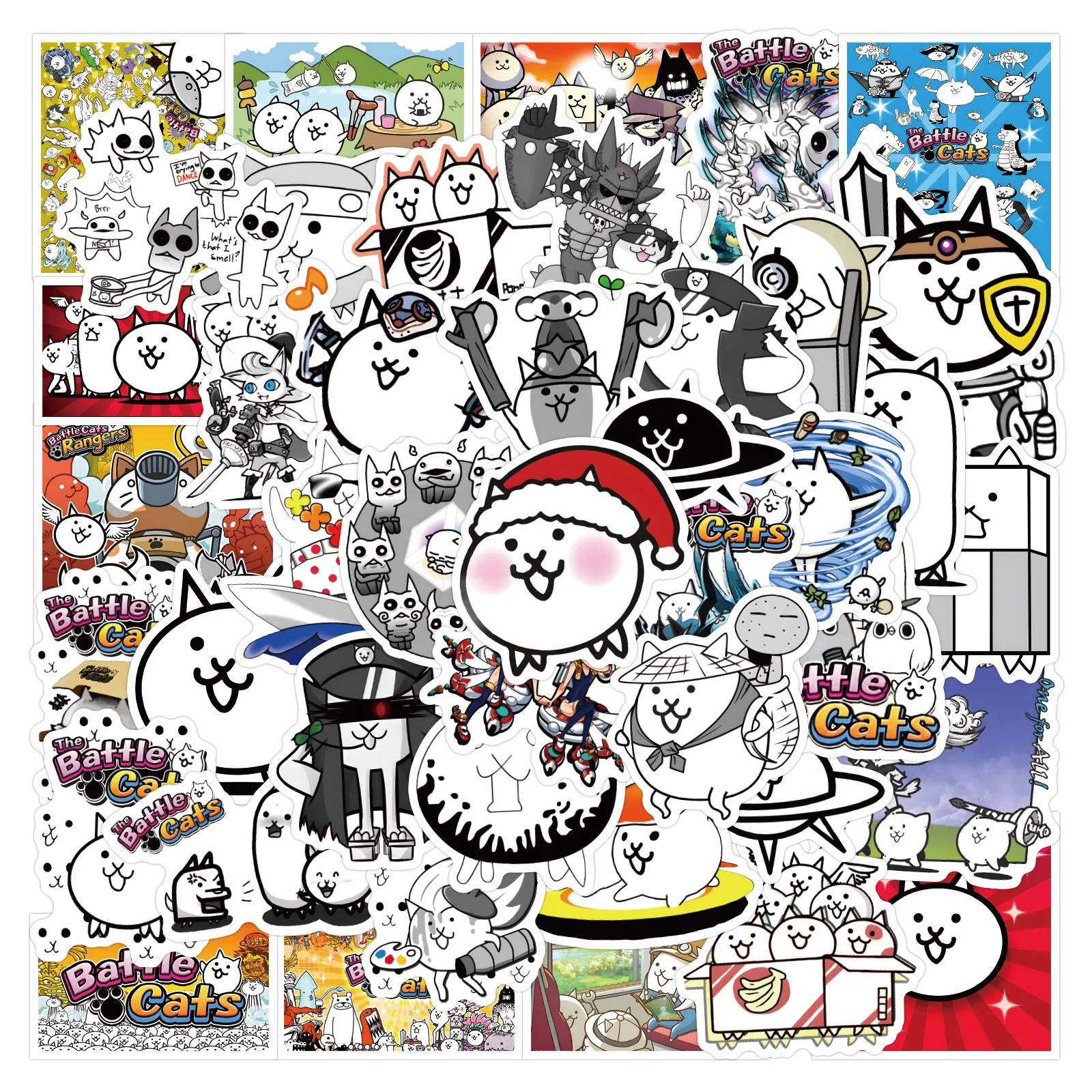 

50PCS The Battle Cats Stickers Graffiti Stickers DIY Diary Phone Case Handmade Scrapbook Aesthetic Stickers
