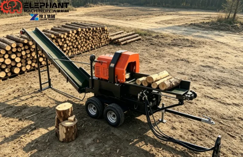 5 Ton Portable Hydraulic Log Splitter Compact Fire Wood Splitter Machine For Household Backyard Use
