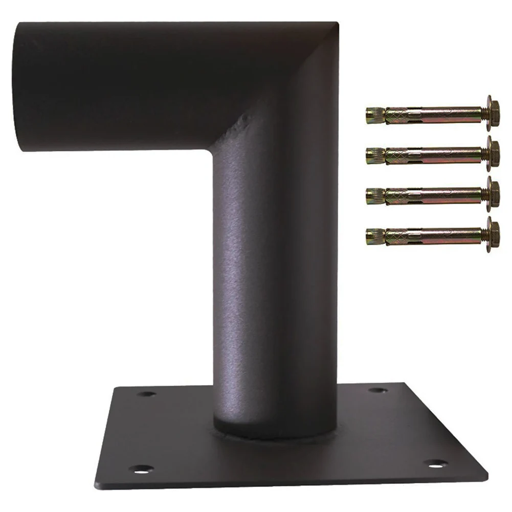 Suporte de parede com adaptador Tenon, L forma aço LED Street Lights, 90 graus, 7,7x6,5x6,5 polegadas, 1PC