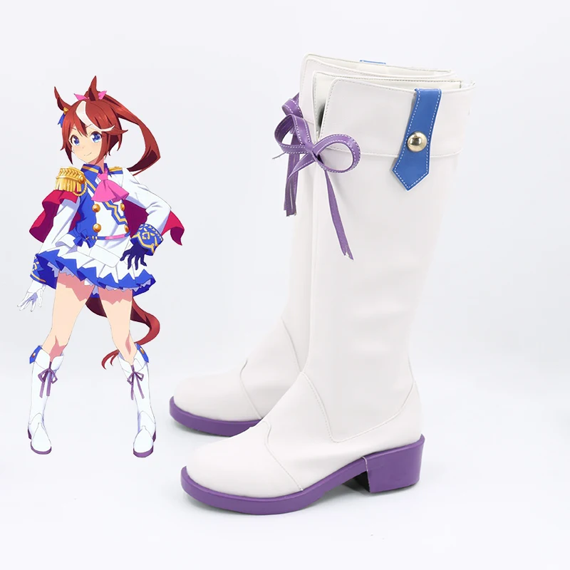 Game Pretty Derby Tokai Teio Cosplay Schoenen Tōkai Teiō Cosplay Lange Laarzen Voor Hallowmas Party Volwassen Vrouwen Mannen