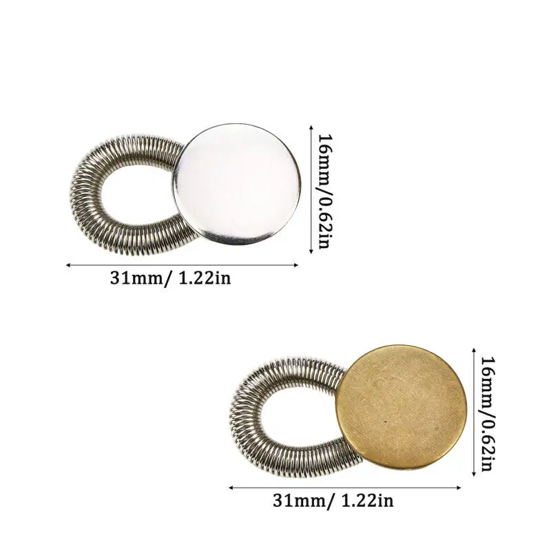 10-30PCS Adjustable Metal Buttons with Long Pants, Jeans with Stretchable Buckles, Waist Extension Button, Waist Extender