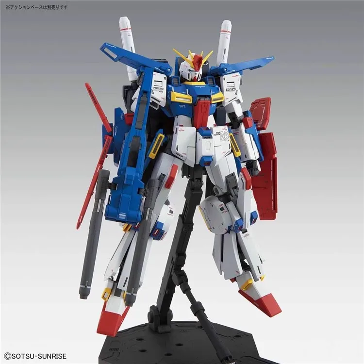 Bandai Original MG Master Grade série MG196 MSZ-010 ZZ Gundam Ver.KA Anime figurines d'assemblage modèle jouets modèle à collectionner