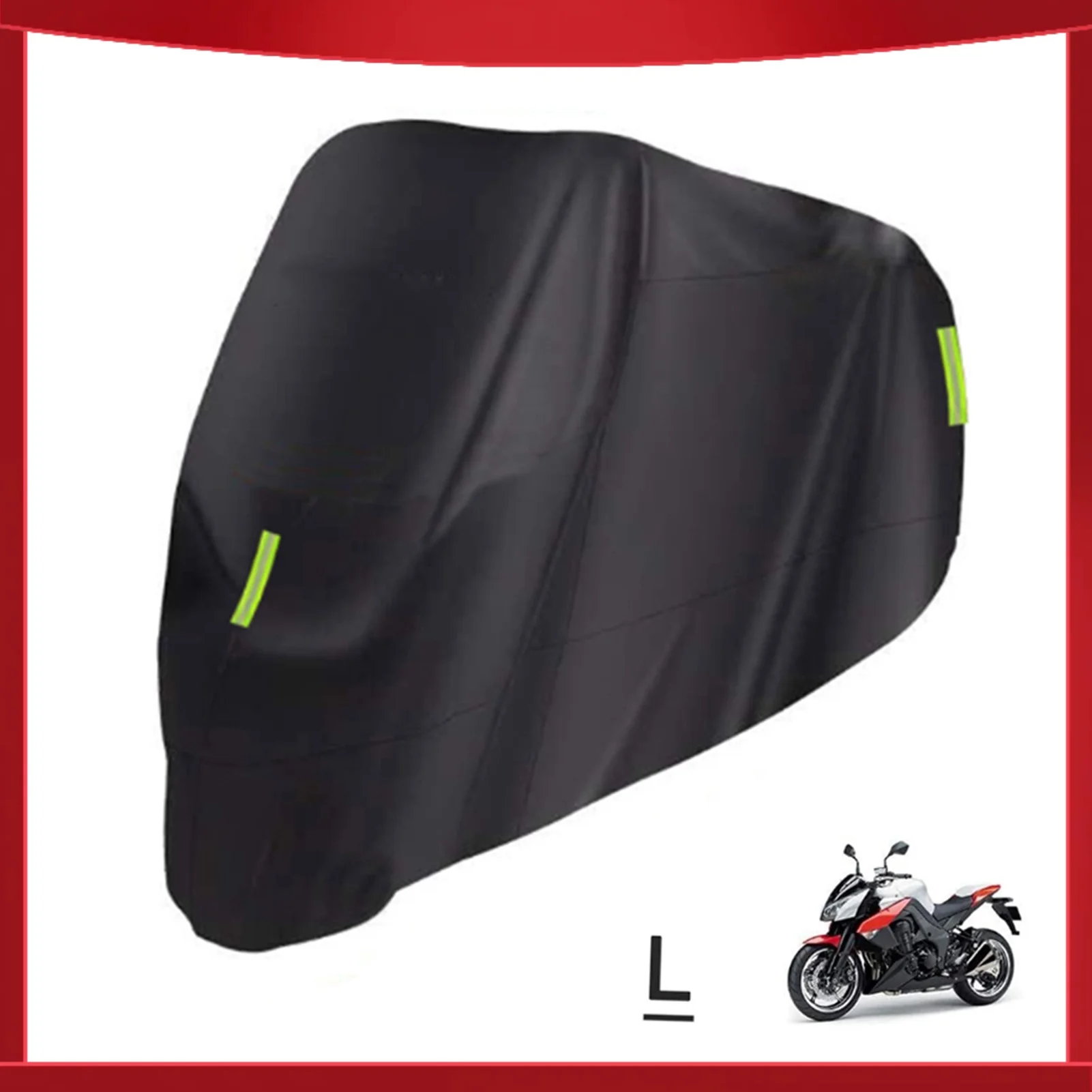 

Universal Motorcycle Cover All Season Waterproof Outdoor Protection Against Dust Debris Rain and Weather 210D Oxford
