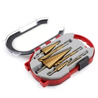 6Pcs Step Drill Bit Saw Drill Bit Set Titanium Milling Cutter 4-12 4-20 4-32mm 3 6 8mm For Woodworking Metal Core Hole Opener