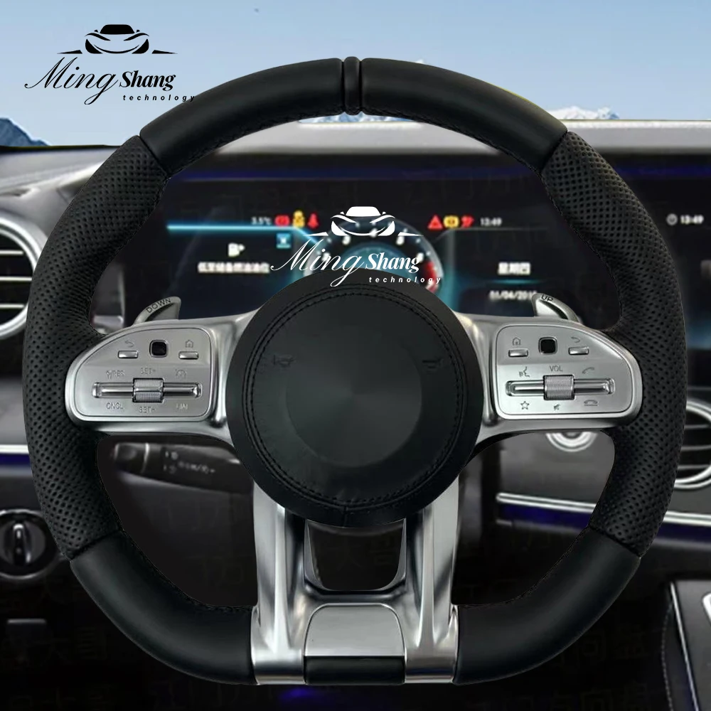 

Leathe Steering wheel for Mercedes-Benzs AMG GT C63 E63 S63 G63 G65 GT63 GTS GT R GTR GT-R C190 X190 X290 SL63 EQA EQB EQC GLE63