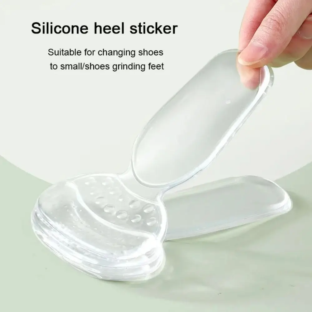 T-shaped Silicone Heel Stickers Anti-Slip Wear-resistant High Heel Cushion Soft Silicone Adjust Size Women Shoe Insoles