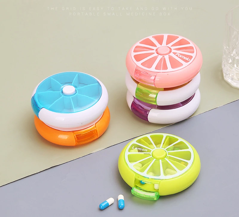 

Cases Container Organizer Storage Tablet 7 Days 7 Grids Pills Medicine Fish Oils New Mini Small Portable Travel Vitamin Pill Box