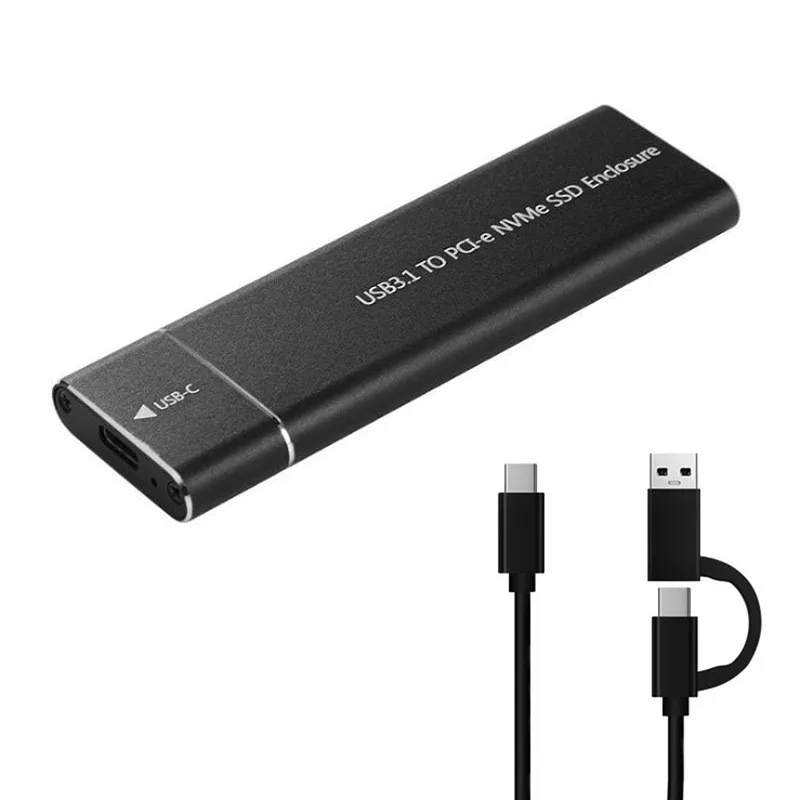 Внешняя коробка SSD M.2 NVMe USB 3.2 Gen2 10 Гбит/с, алюминиевый корпус, подходит для M.2 2230/2242/2280 NVMe PCIe SSD