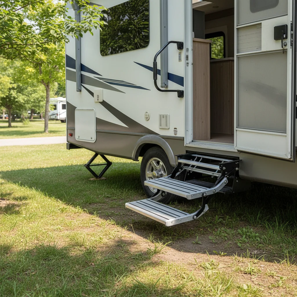 

Складная ступенька для прицепа-дача/автодома из алюминиевого сплава