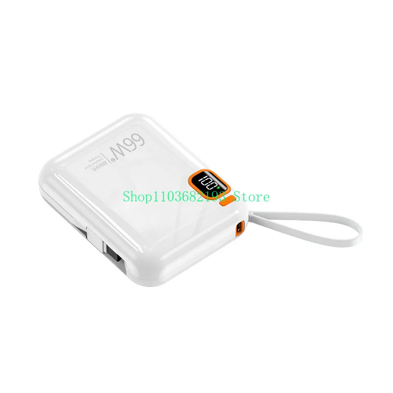 66W Compact Portable Power Bank 20000 MA with Cable Pd20 Super Fast Charge Mobile Power Customized Logo