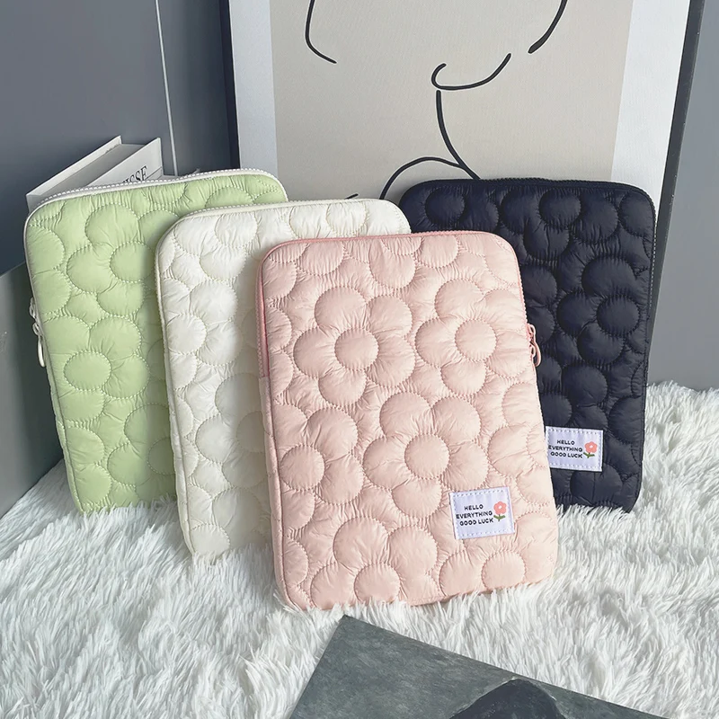 Cute Flower Laptop Sleeve For Ipad11 Macbook Air Pro13.3 14 15 16 Dell Huawei Samsung 15.6 Inch Tablet Bag Protective Laptop Bag