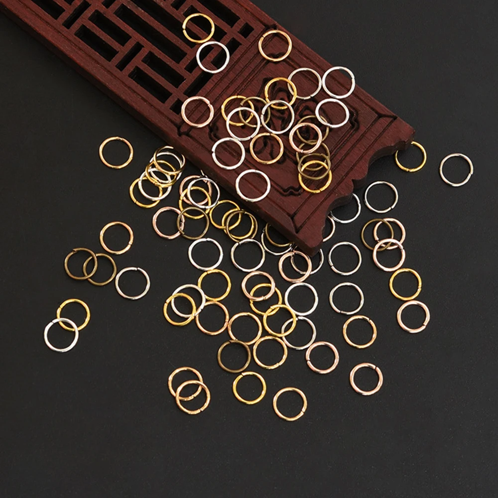 

200-480pcs 4-10mm Jewelry Making Golden Silvery Craft Findings Bronze Plated Aolly Earring DIY Single Split Rings Wholesale