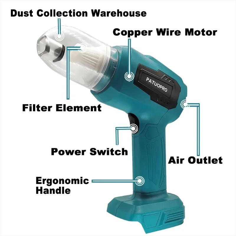 

【Trending】TX Mini Handheld Car Vacuum Cleaner 5000pa 2-in-1 Cordless Portable Auto Vacuum Home Sofa Cleaning Tool For Makita 18v