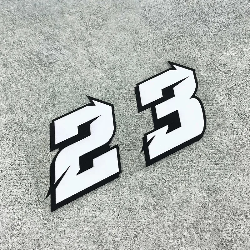JDM Style 0123456789 Numbers DIY Racing Driver Number Waterproof Motorcycle Stickers for Yamaha Kawasaki SUZUKI KTM BMW Vespa