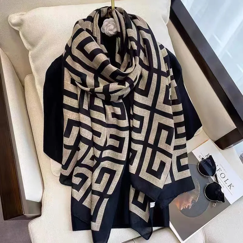 

1 plaid 90*90 scarf for women autumn-winter fashion warm bib with high-grade Korean printed large cape