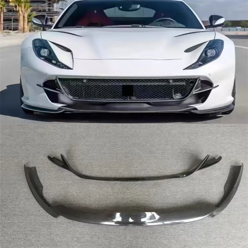 

Для Ferrari 812: Накладка на передний бампер из настоящего карбона, нижняя/средняя сплиттер-накладка, комплект обвеса