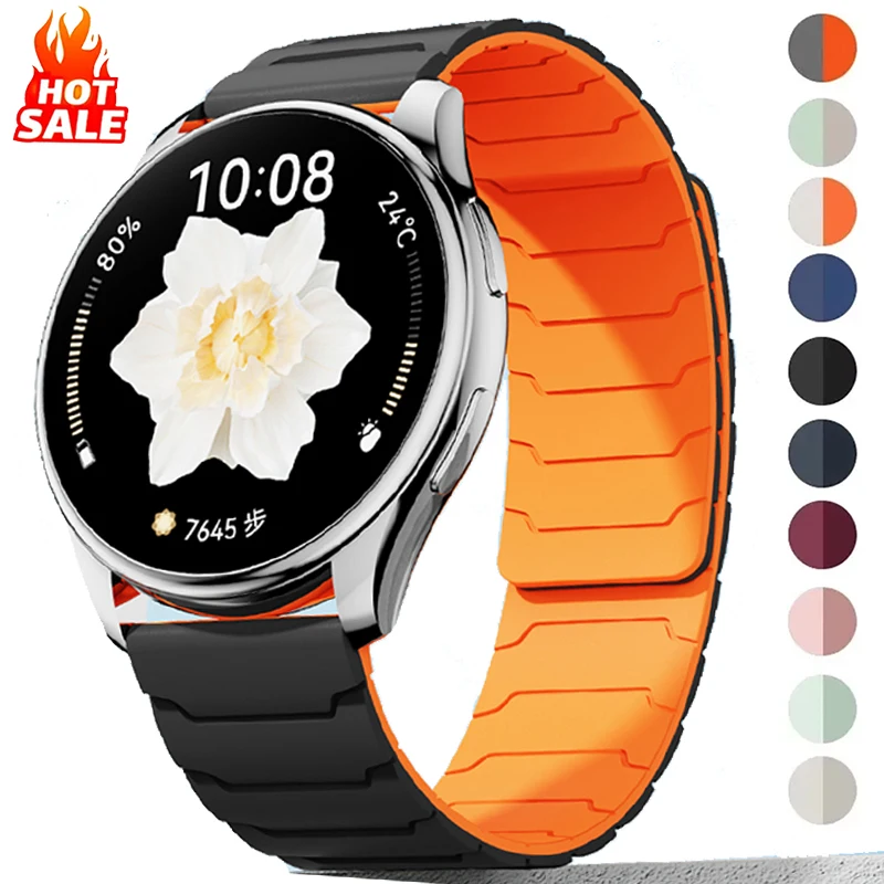 22mm Magnetisches Silikonarmband für Huawei Watch GT5 GT4 3 46mm für Amazfit Balance 20mm Armband für Huawei Watch GT2 42mm/GT3 42mm