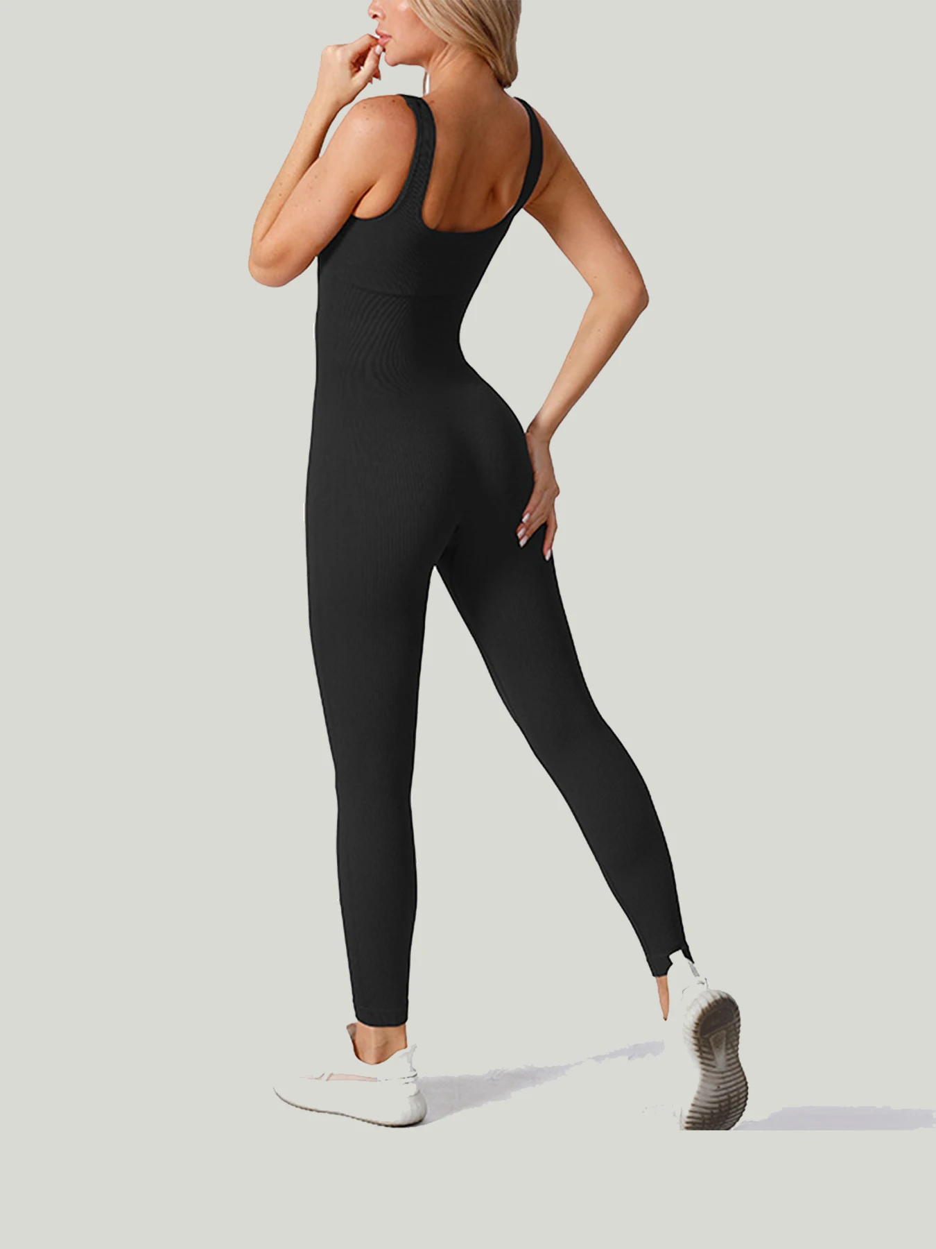 Nahtloser Yoga-Einteiler für Damen, weicher Fitness-Overall mit Leggings für das Training im Fitnessstudio
