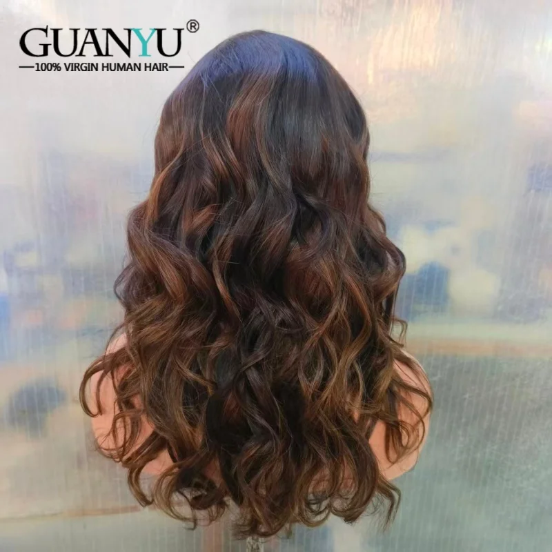 

P2/4 HD 13X4 13X6 Transparent Lace Frontal Wig Human Hair Loose Wave Pre Plucked Highlight Lace Wig for Women