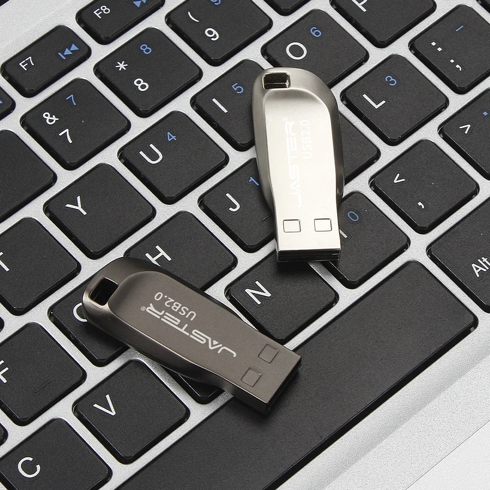 JASTER USB Flash Drive 64GB Mini metal High speed Memory stick Silver Pen drive Free custom logo Business gift U disk For Laptop