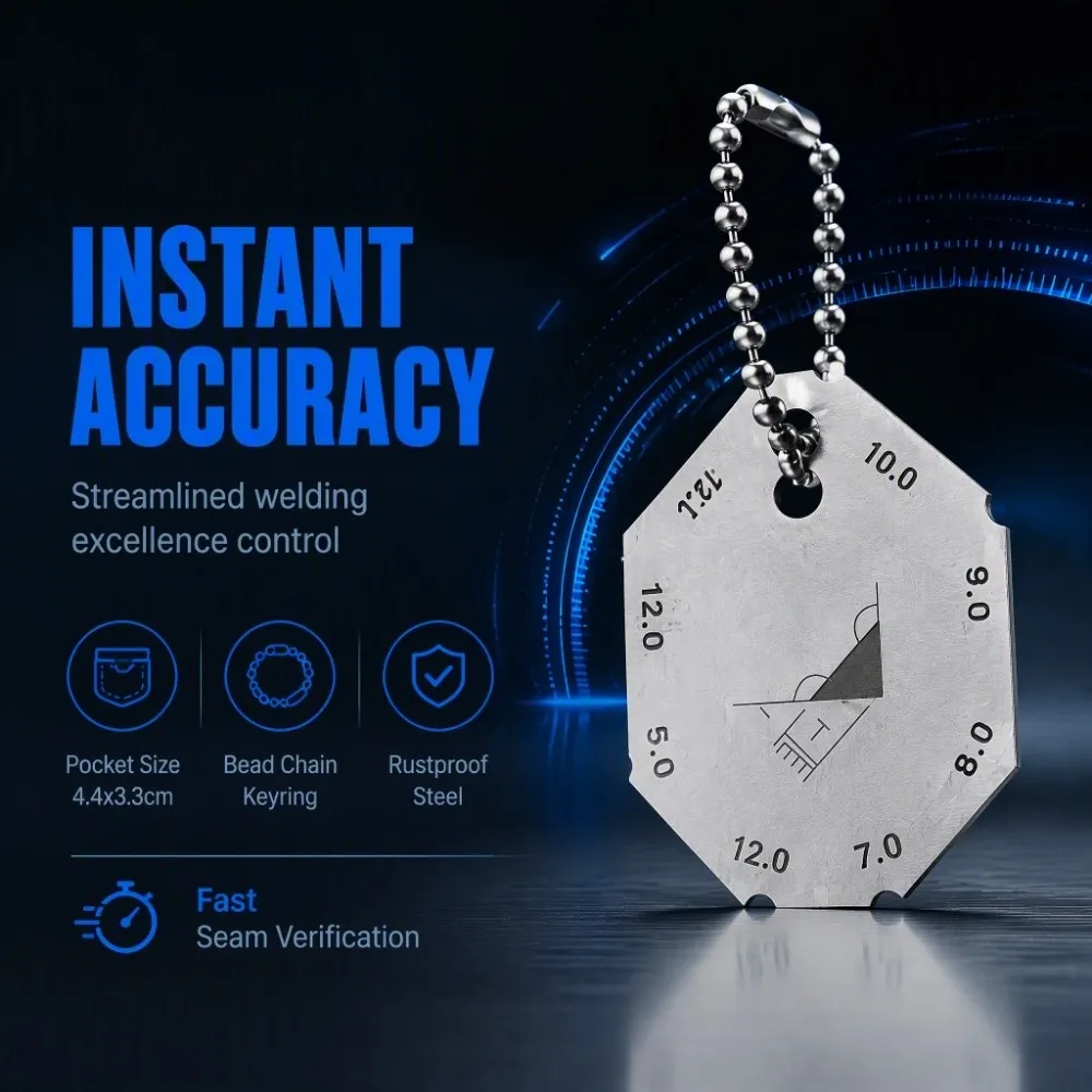 2pcs Steel Material Pocket Welding Gauge Depth Measuring Leg Length Measuring Weld Inspection Ruler Stainless Steel