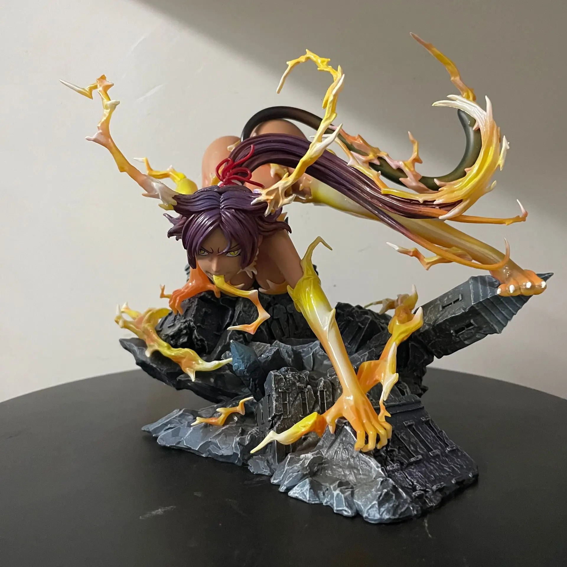 

IN STOCK 23cm BLEACH Shihouin Yoruichi Figure Anime Figures Black Cat PVC Statue Sexy Girl Model Desktop Collection Gifts Toys