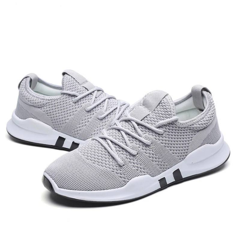 Men\'s Non-slip Running Shoes Knitted Mesh Breathable Shoes Men Sneakers Comfortable Man Casual Shoes Soft Bottom Tenis Masculino