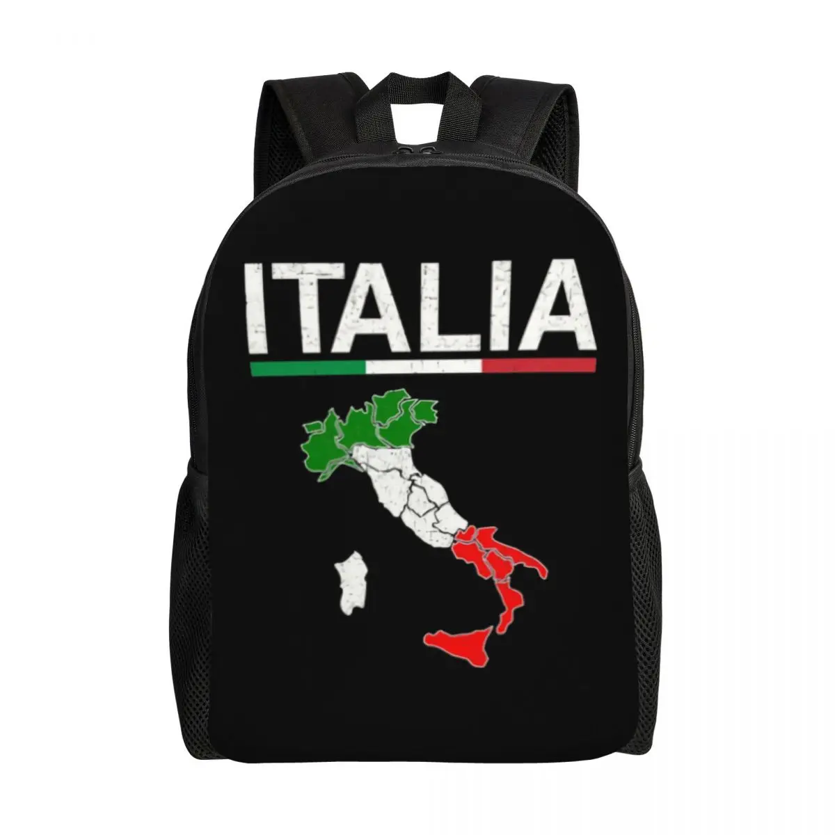 Italia Flag mappa italiana zaino per Laptop donna uomo Fashion Bookbag per scuola studente universitario zaino patriottico di grande capacità