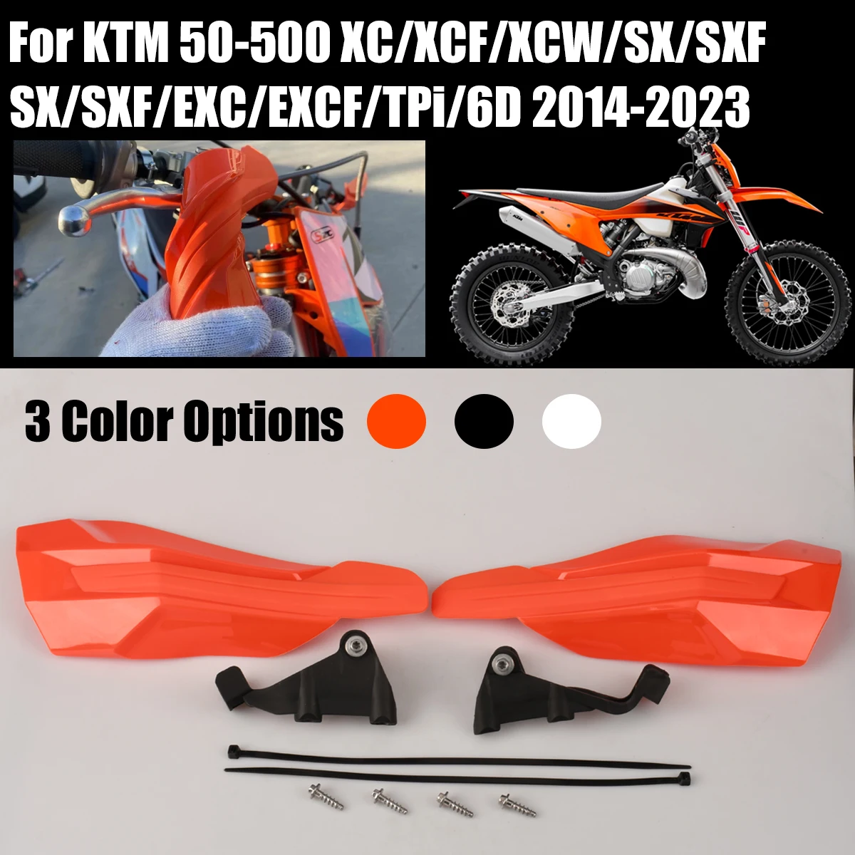 

NEW Motorcycle Handguards Soft Hand Guards Protector For KTM 125 250 350-500 XC/XCF/XCW/SX/SXF/EXC/EXCF/TPi/6D 2014-2023