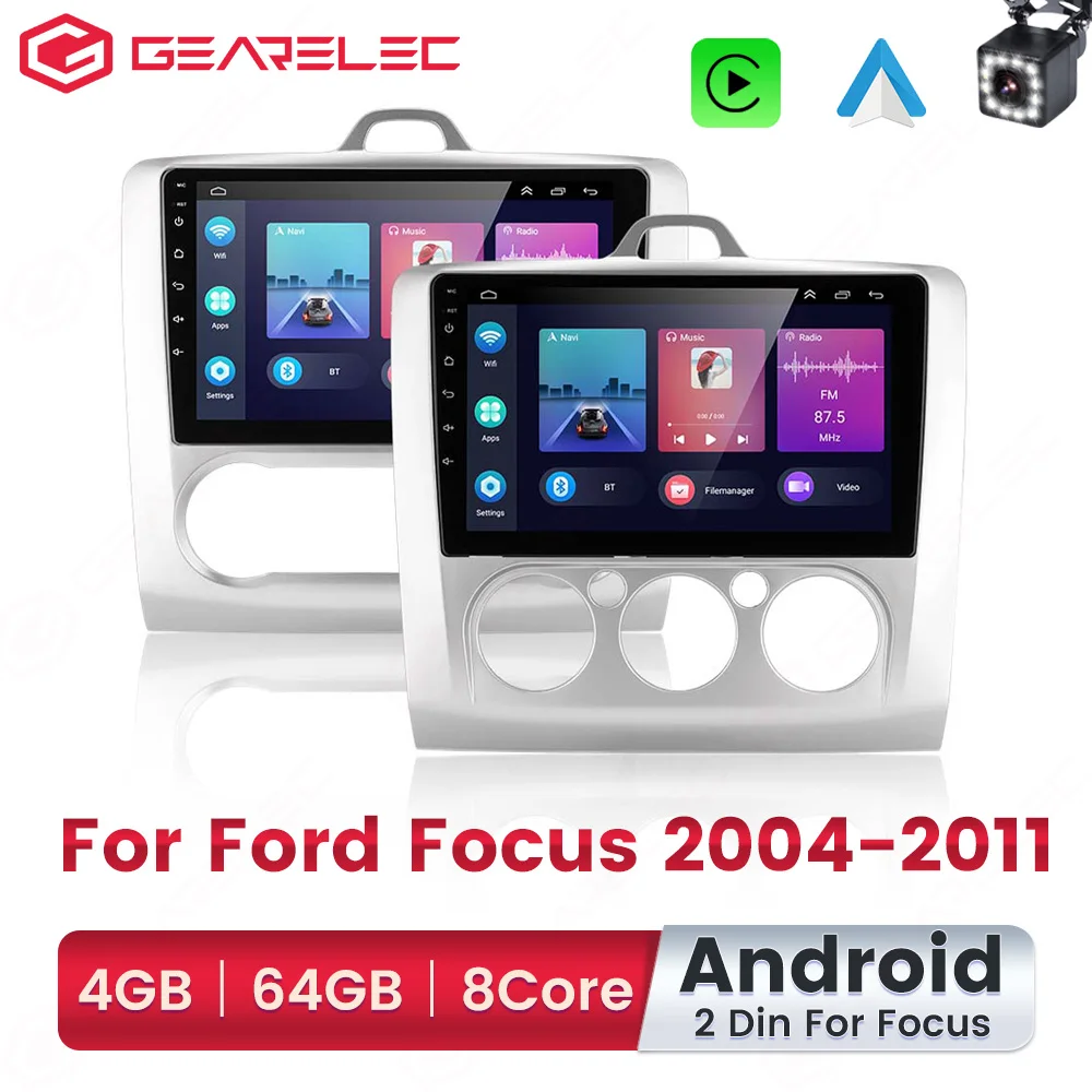 

Android 12 Carplay Android-Auto Car Radio Stereo for Ford Focus Exi MT AT 2004-2011 Multimedia Player GPS WiFi Navigation