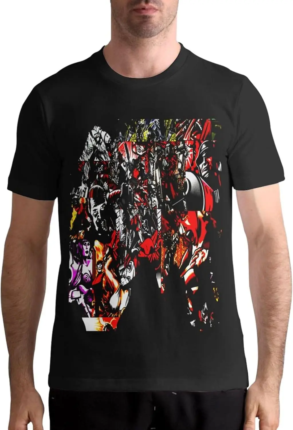

T-Shirt Mens Shirt Short Sleeves Casual Cotton Crew Neck Tops Tee Soft Shirts