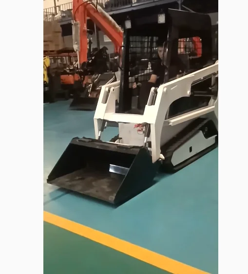Multi Functional Skid Steer Loader Small Flexible Sliding Construction Vehicle Intelligent Pilot Control Red High Motor
