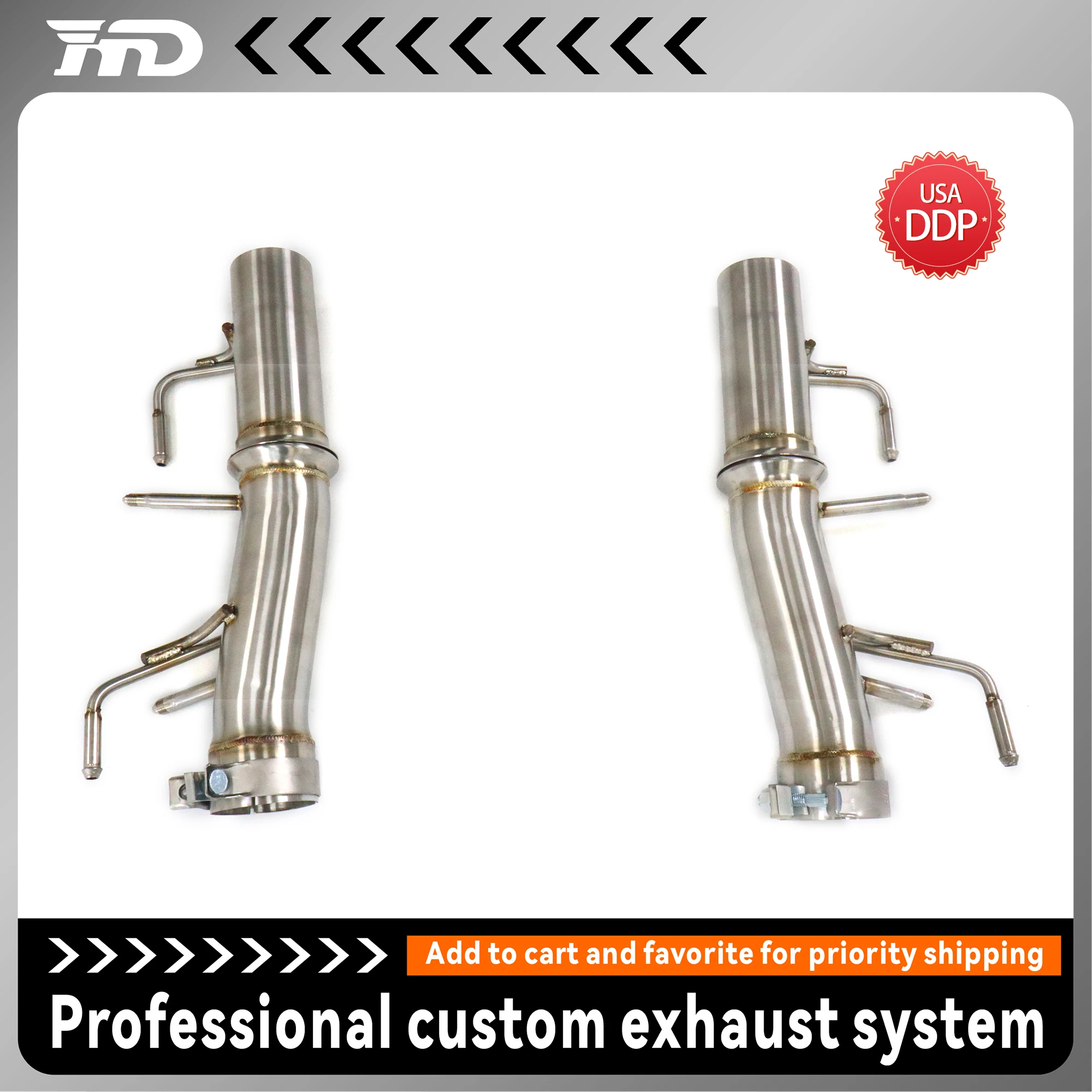 

for Ferrari SF90 2019+ Without Valves HMD Stainless steel Exhaust System Performance Catback exhaust