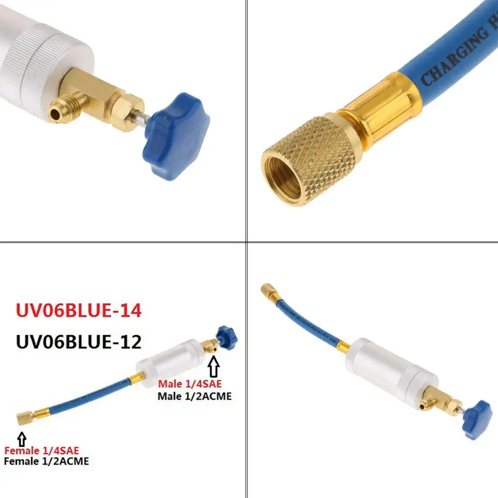 

MagiDeal Car A/C Oil Dye Injector R12 R134A Quick Coupler Adapter