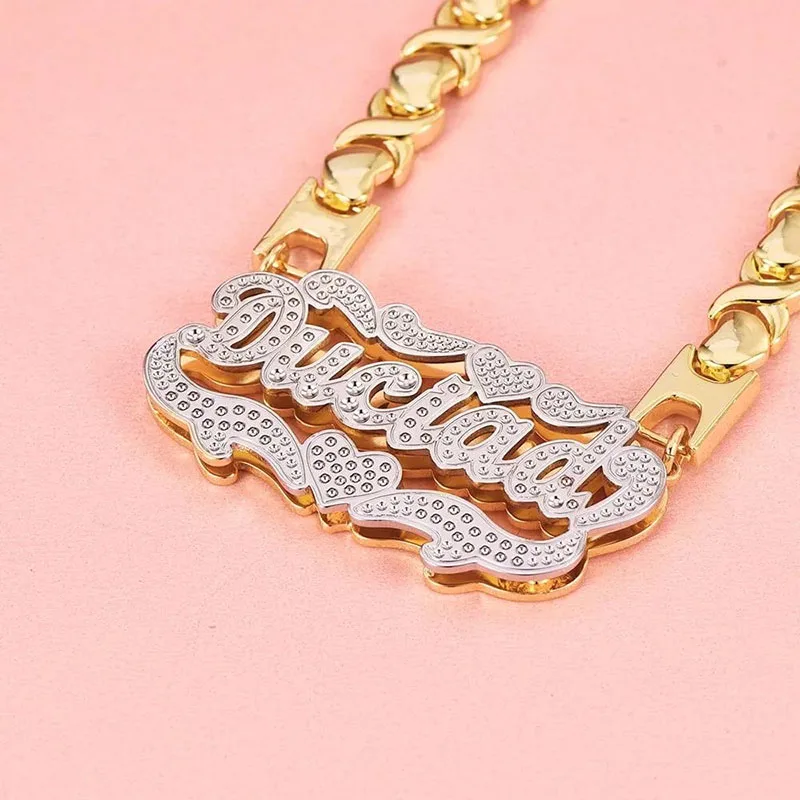 

Custom Laser Cutting Kawaii Best Man Monster Personalized Necklaces Pendants Punk Best Friends Ladies Sister Teen Top Selling