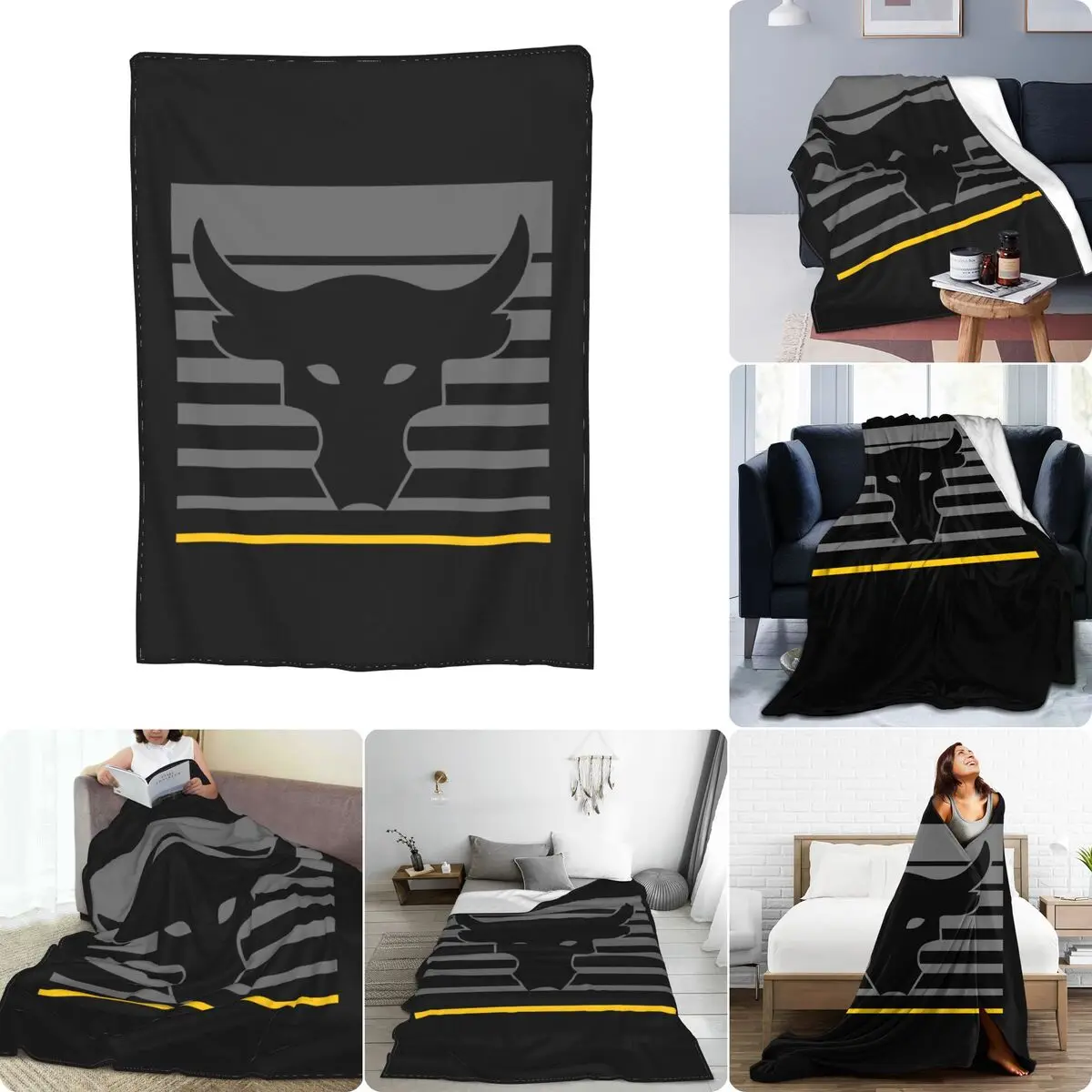 Ua Project-edredón de microforro polar Ultra suave para decoración del hogar, lavable a máquina colcha clásica, Rock, Brahma, Bull, Vanish, Dwayne, Johnson