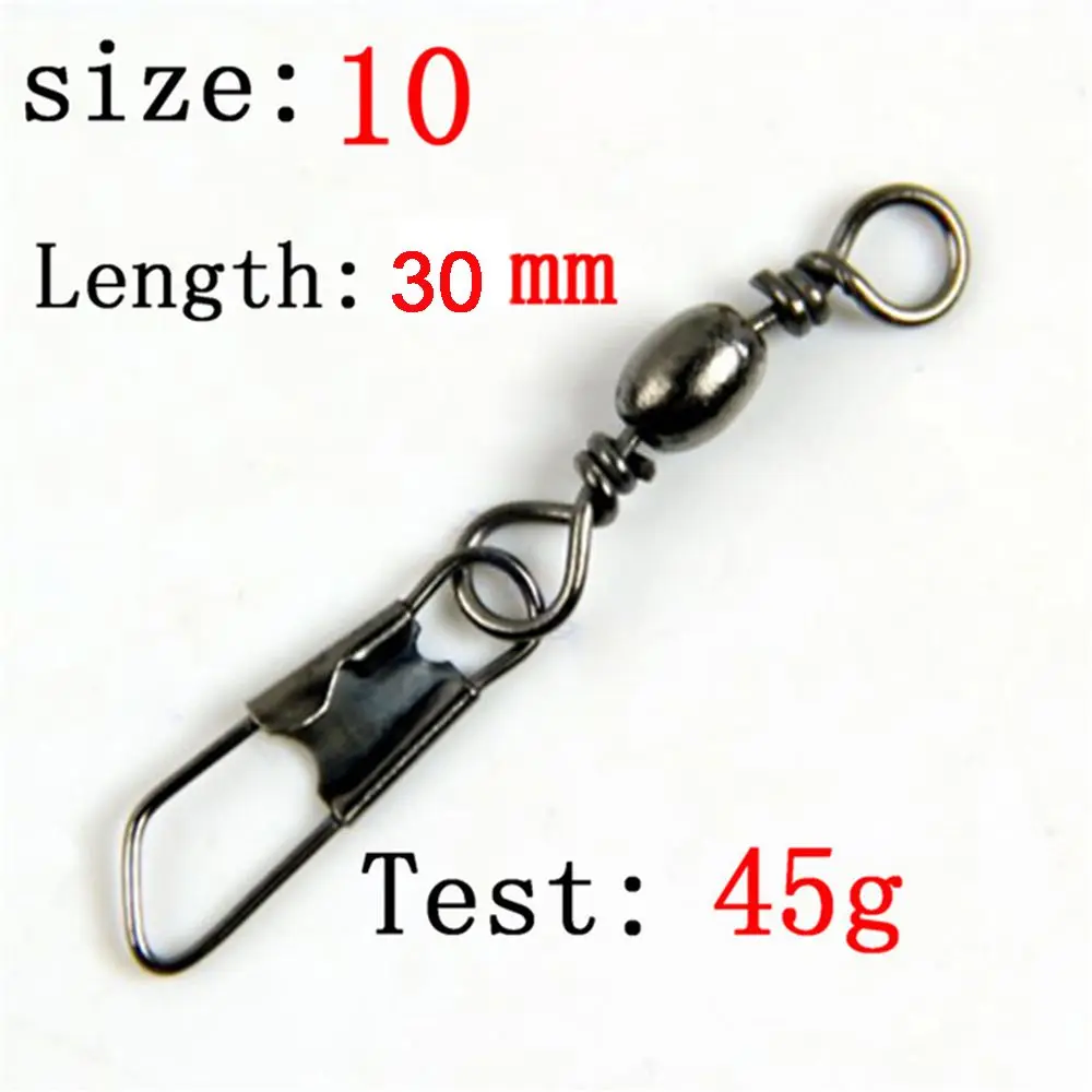 Conector de Linha de Pesca com Anéis Sólidos Giratórios de Metal com Ferramenta de Intertravamento e Pinos de Pesca com Engate Rápido