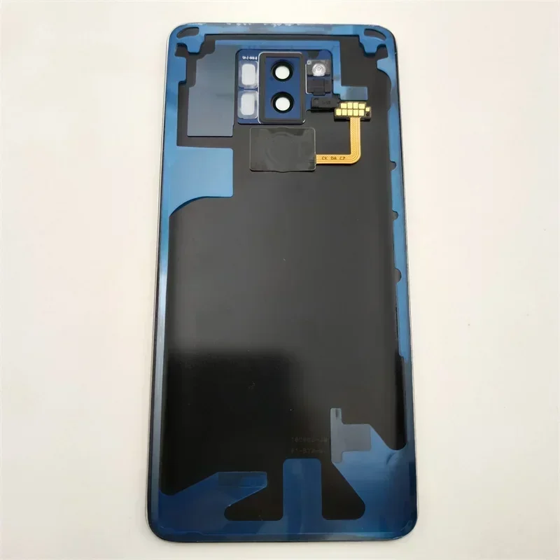 Glass Back Battery Cover Door Panel Housing Case with Camera Lens+Fingerprint Button Replacement for LG G7 ThinQ G710EM