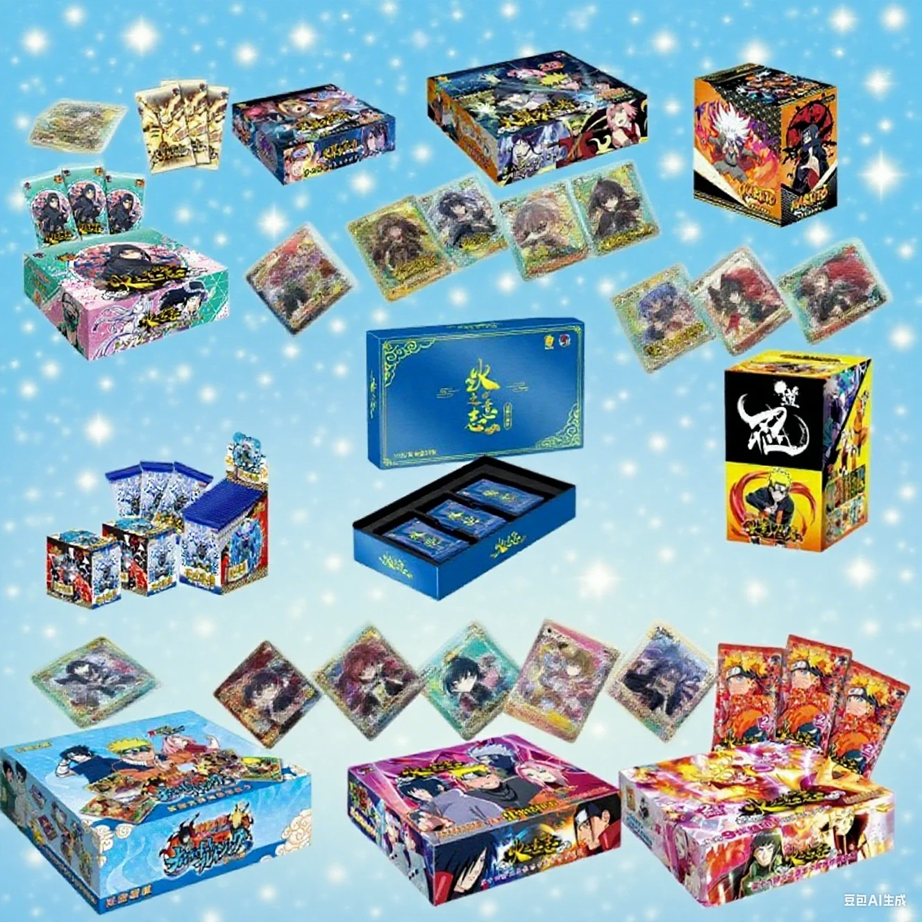 

Authentic Naruto Shippuden Card Box: Features Vivid Character Art, Limited-Edition Holo Cards, Collect Every Piece to Recall Epi